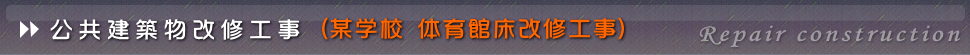 床張替え改修工事
